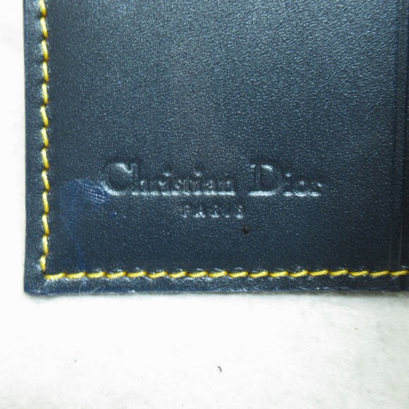 Dior Dior Oblique Canvas Bifold Wallet Navy Canvas Short Wallet - Picture 6 of 6